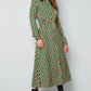 Dress Maxi retro print Green