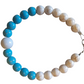 Bracelet ocean blue stones & white