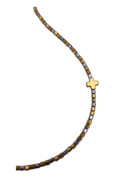 Necklace haolite Grey - gold