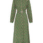 Dress Maxi retro print Green