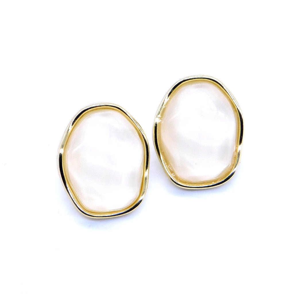 Earrings Wavy Oval