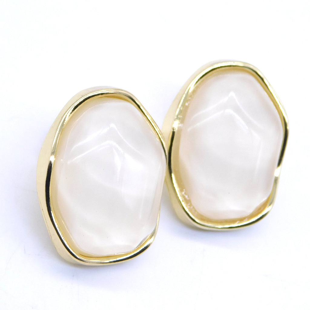 Earrings Wavy Oval