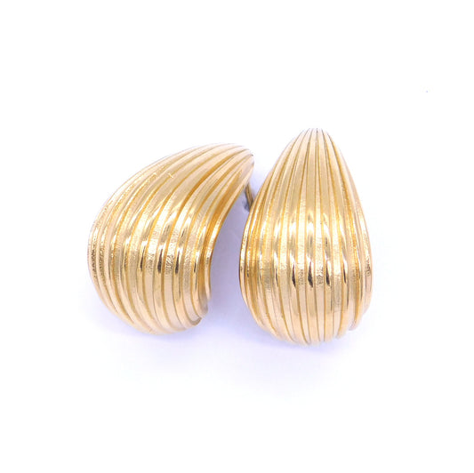 Earrings stripped drop Gold