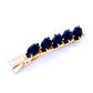 hair clip black drop crystals