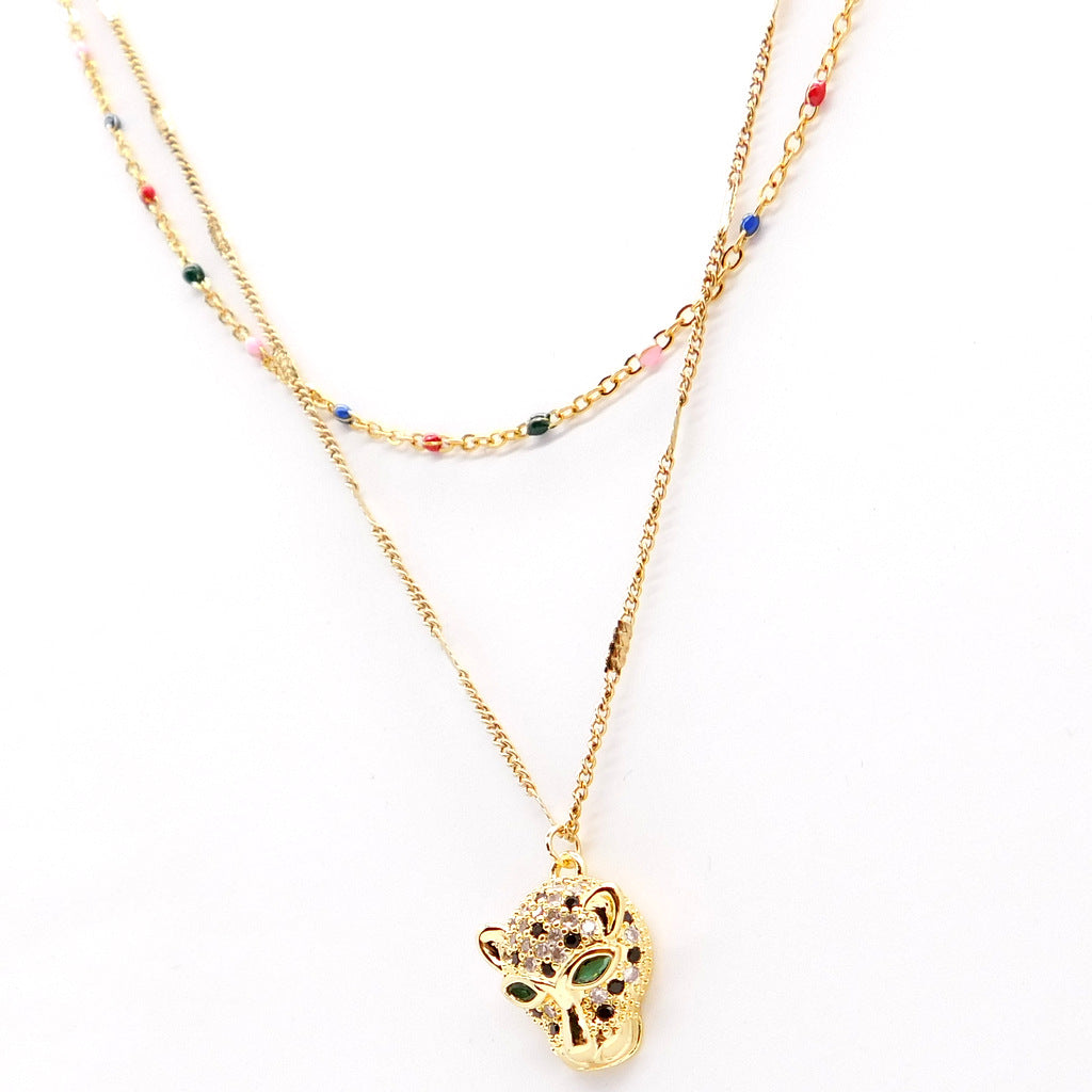 Necklace Double Layer Panther