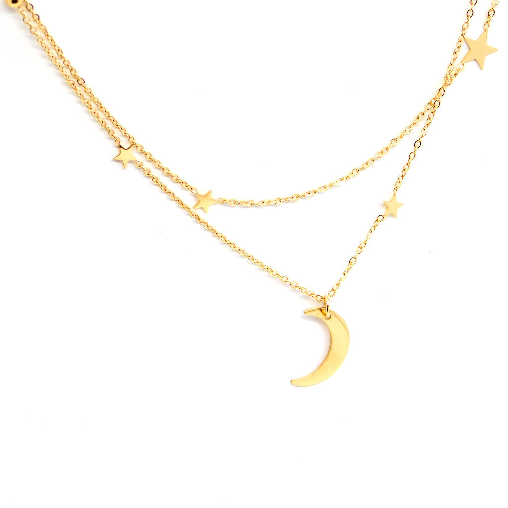 Necklace moon & stars