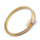 Bracelet Steel spiral gold