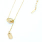 Necklace with loop & hanging element Gold