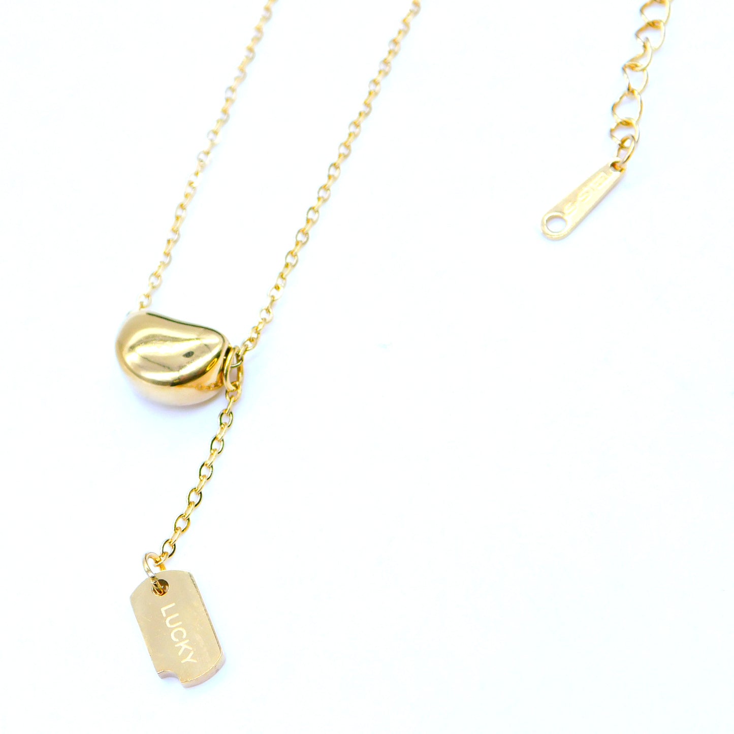 Necklace with loop & hanging element Gold