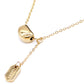 Necklace with loop & hanging element Gold