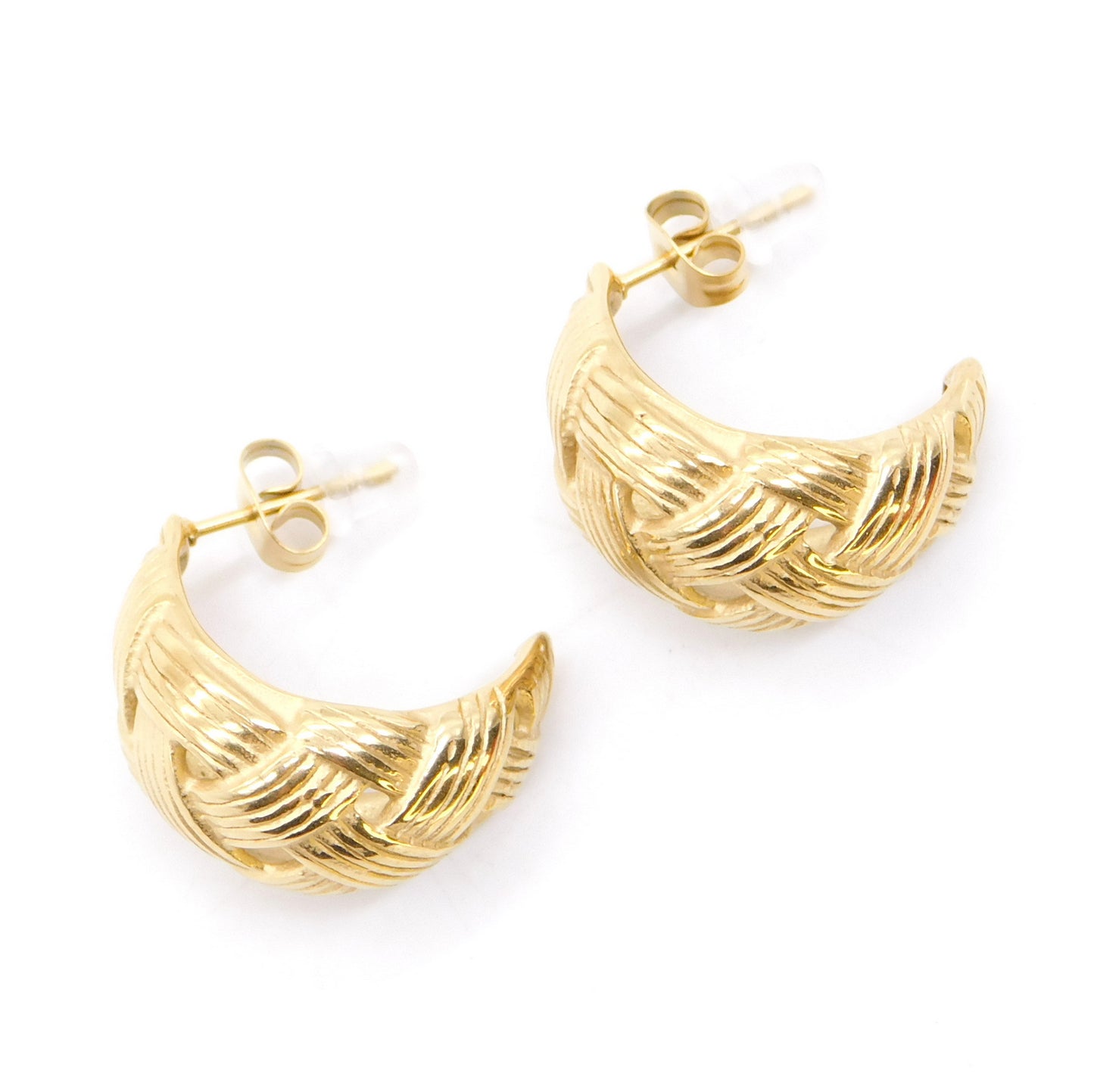 Earrings Woolen Hook Gold