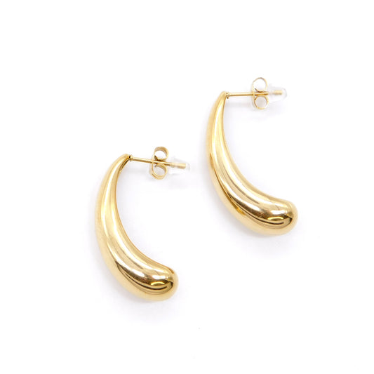 Earrings Slim Tear Drop gold