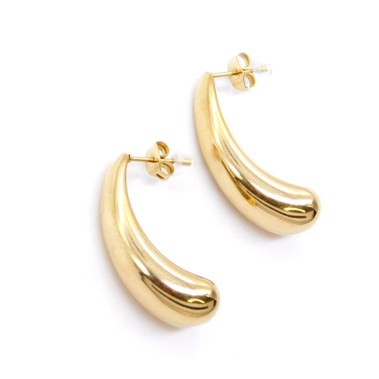 Earrings Slim Tear Drop gold