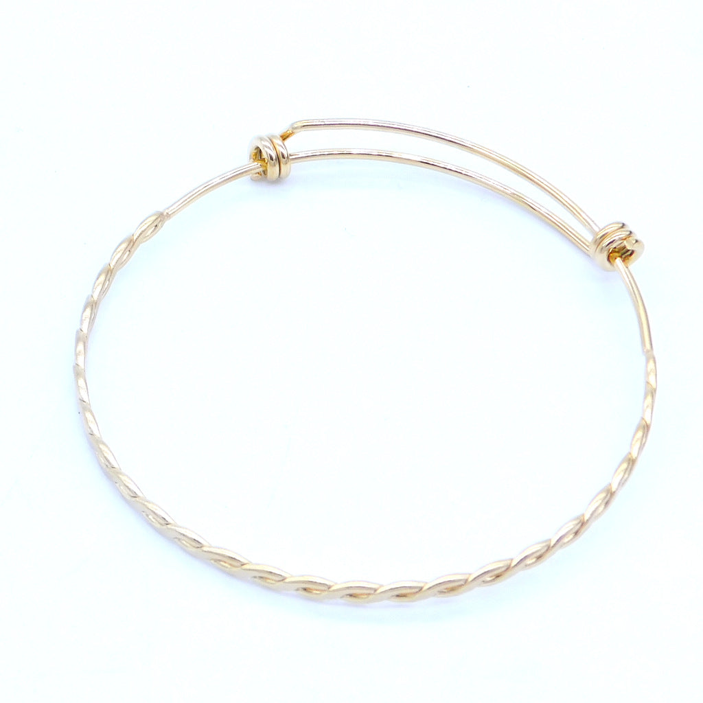 Bracelet steel braid gold