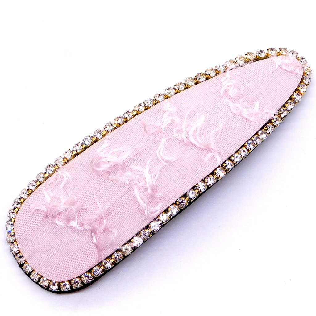 hair clip vintage oval Pink