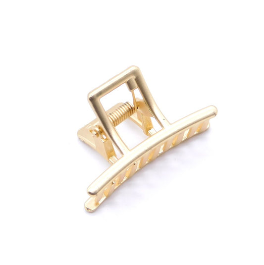 hair clip gold square