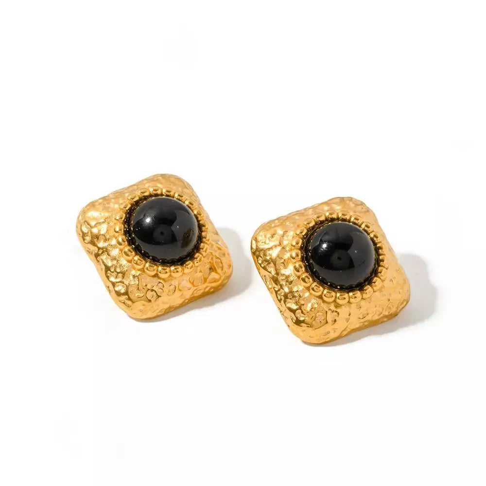 Earrings Black Pearl