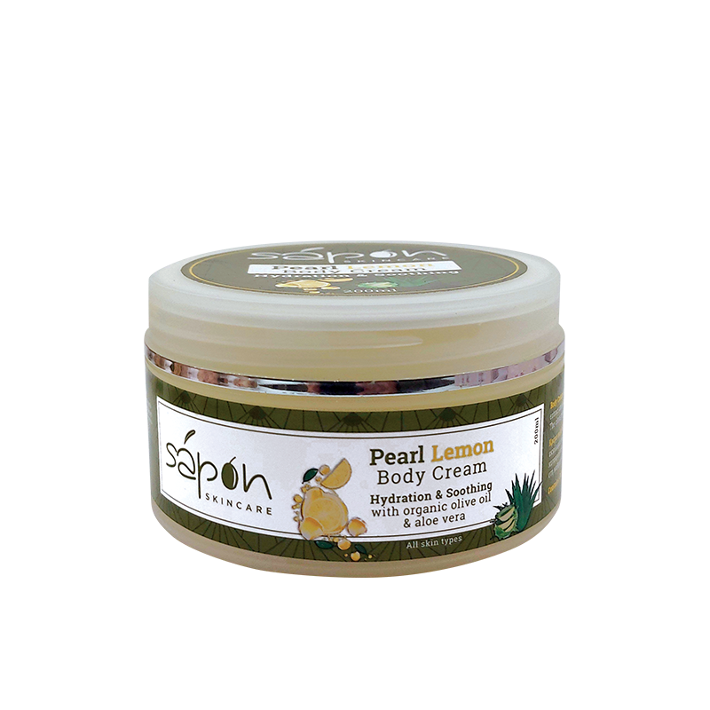 Pearl Lemon body cream with organic olive oil &amp; aloe vera